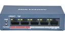 Hikvision Digital Technology DS-3E0105P-E/M Switch Di Rete Non Gestito Fast Ethernet (10/100) Supporto Power Over Ethernet (PoE) Blu
