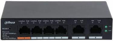 SWITCH DAHUA POE 6PT-4PTPOE CLOUDMANAGE 1000MPBS 60W LOOP PROT WATCHDOG