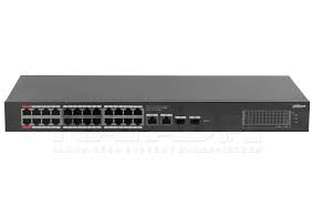 SWITCH DAHUA 24PT ADMINISTRABLE-NUBE 24PT POE 90W 250M POE-WATCHDOG LOOP
PROTECTION 1-24× RJ-45 10/100/1000 Mbps (PoE) 25-26: 2 × RJ-45 10/100/1000 Mbps (uplink) 27-28:
2×SFP 1000 Mbps (uplink)