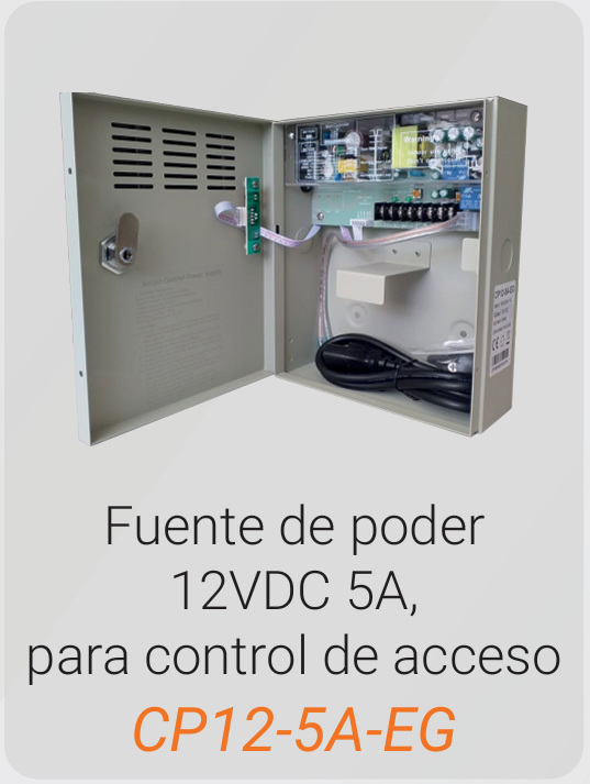 [CP12-5A-EG] Fuente De Poder Para Control De Acceso Dc 12V 5AMP TECLAM