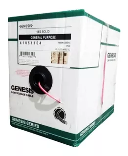 Cable Antiflama 18awg 2 Hilos, Para Sistema