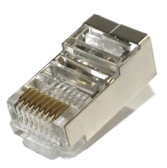 CONECTOR RJ45 5E POR UNIDAD CAPUCHON DE METAL