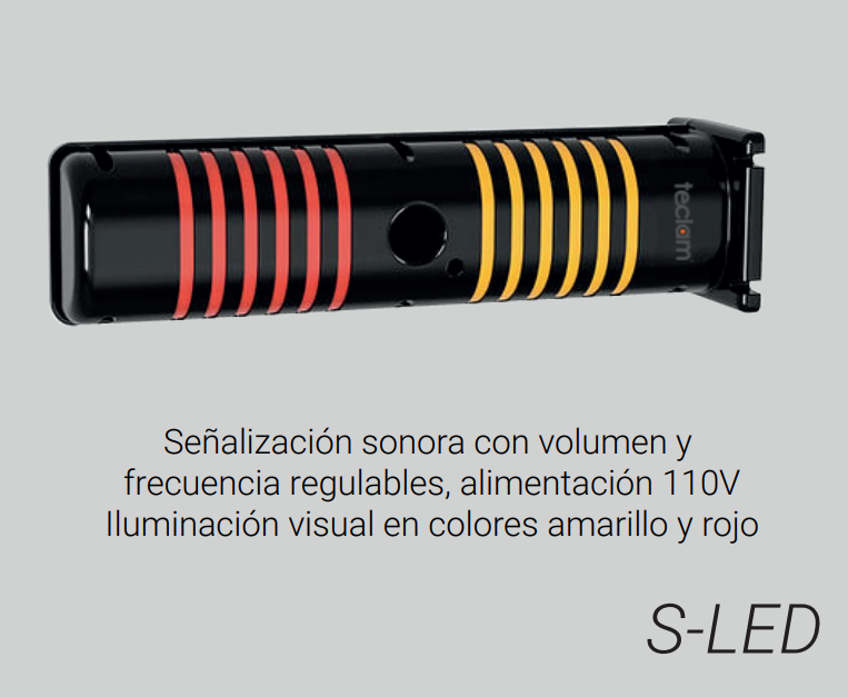 [S-LED] SEMAFORO DE VISION LED NEGRO/ ILUNIMACION VISUAL EN COLORES AMARILLO Y ROJO/ TECLAM / LUZ ESTROBOSCOPICA 