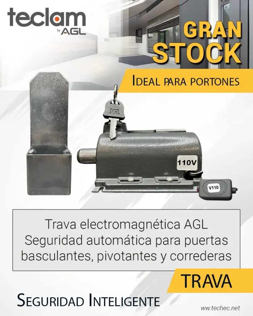 TRAVA ELECTROMAGNECTICA 110V- CINZA AGL