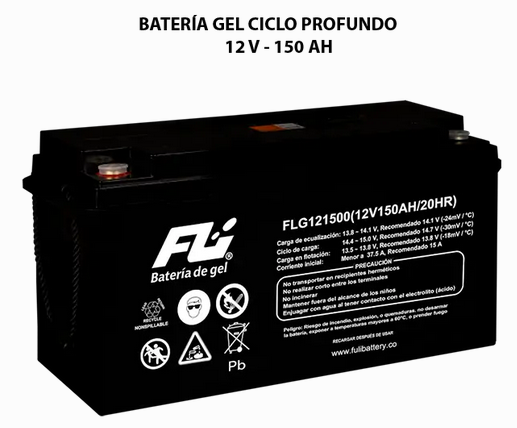 BATERIA GEL CICLO PROFUNDO -12v 150Ah REF. FLS121500 DC