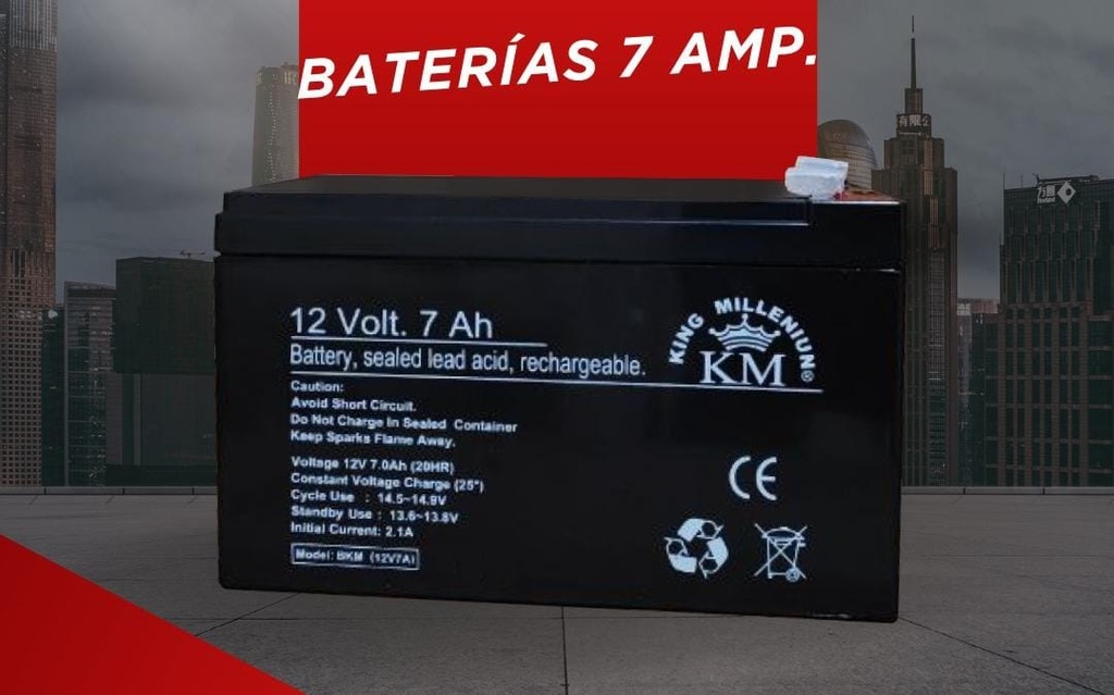 BATERIA DE 12V A 7AH BAT7A-KM 