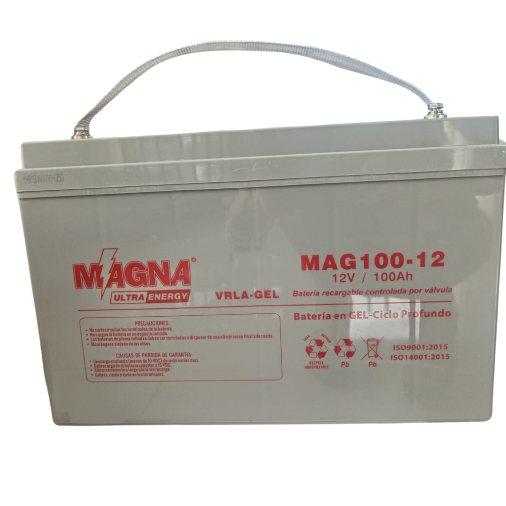 BATERIA EN GEL 12V 100A CICLO PROFUNDO MAGNA 