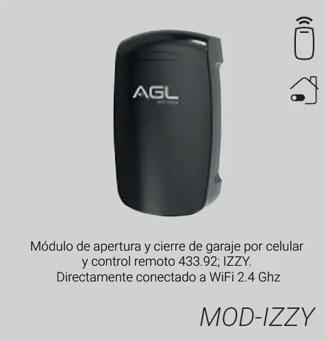 [MOD-IZZY] MODULO WIFI PARA GARAJE EN IZZY PRETO/ EX 110386