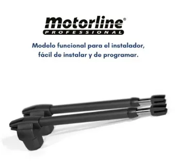Motor marca: Motorline Modelo: Lince 300-DC / Brazos     Incluye:    -02 Motores de brazo electromecánicos, potencia 24V-DC -01 Central electrónica -02 Controles remoto FALK, frecuencia 433.92  - Accesorios de montaje                                                                                                                                                                   Características: -Uso intensivo -60Wats   -2300N -Para hojas con un peso de hasta 300kgs. cada una -Para hojas con medida de ancho de hasta 2,50mts. cada una -Alimentación 110V -Sin límite de ciclos -Hasta 100 transmisores en memoria