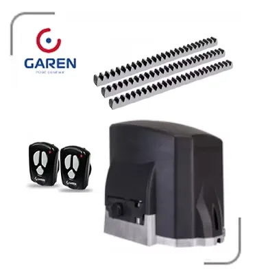 MOTOR  CORREDIZO GAREN 500KG KDZ 6 ELEMENTOS 1/3HP FIT CONNECT 110/ INCLUYE 3 METROS DE CREMALLERA / 2 CONTROLES