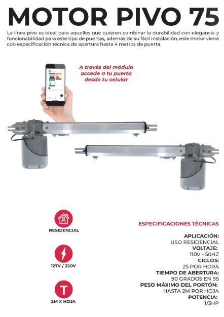 KIT PIVO 0,75 CONTIENE: 2 GMPVR, 2 GB60, 1 GDUPLAR1, 2 GTRANS
