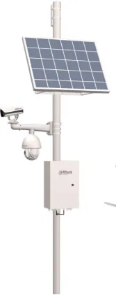 POSTE METÁLICO DE 4X2 CON BASE DE ENERGIA SOLAR - PTZ 6M