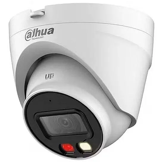 CAM DAHUA DOMO IP DUAL LIGHT LUZ ROJA/AZUL 4MP 2.8MM IR 50M LED20M POE AUDIO DOBLE VIA DETECCION DE HUMANO M+PL IP67
