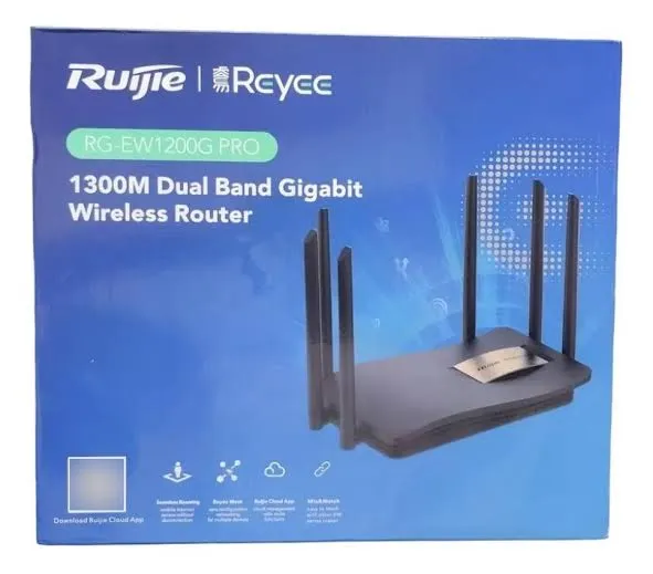 RG-EW1300G / ROUTER RUIJIE WIFI 5 AC1300 DOBLE BANDA 32 USUARIOS , 5 ANTENAS 10/100/100 WAN