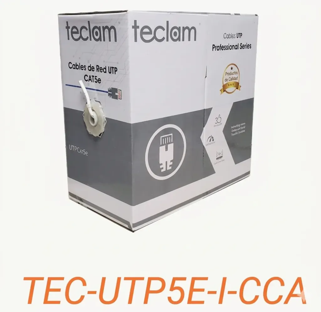 CABLE UTP CAT5E INTERIOR BLANCO  70% COBRE 30%  ALUMINIO CAJA DE 305M