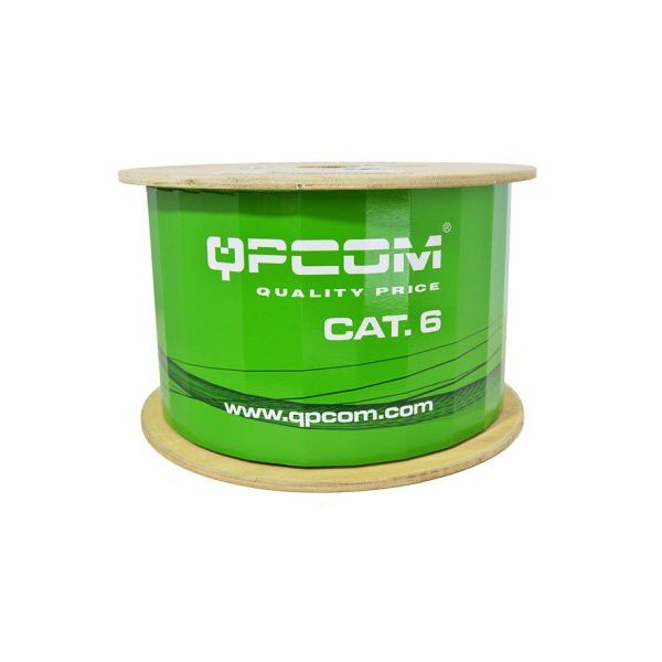 QPCOM CABLE UTP SOLIDO CAT 6 EXTERIOR QP-66504PE