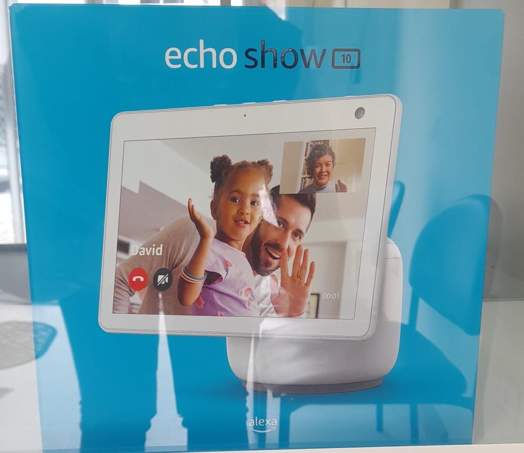 ECHO SHOW  ALEXA 10 3RA GENERACIÒN/ CHARCOAL/ GLACIERWHITE, COLOR NEGRO Y BLANCO 