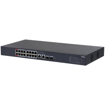SWITCH DAHUA POE 18 PUERTOS CLOUD 16 PUERTOSPOE 135WATTS
POTENCIA 250M WATCHDOG