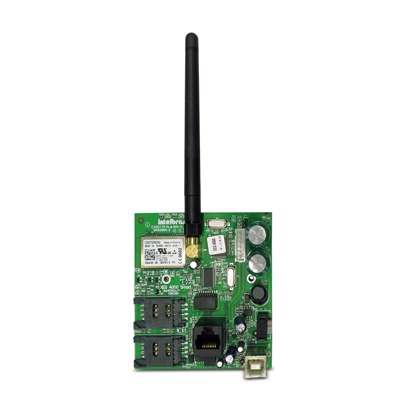 Tarjeta de comunicación MIXTA Ethernet y GPRS | 2G compatible
con Centrales AMT 4010 Smart Y AMT 4010 SMART NET | Doble
SIM CARD | Frecuencias 800, 850, 900, 1800 e 2100 MHz | Antena
Externa | Entrada RJ45 | Alimentacion desde la Central de Alarma
AMT 4010 SMART