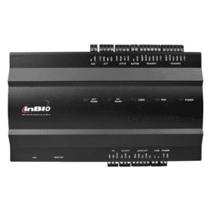[ZKT0042] Panel Biometrico Ip para control de Acceso
4 Puertas doble via
Número de Lectores Soportados: 12 (8 Lectores RS-485, 4 Lectores Wiegand 26-bit)
Tipo de Lectoras Soportadas: Wiegand 26-bit y Lectores RS485 Series FR
Número de Entradas: 12 (4 Botones de salida, 4 sensores de puerta, 4 auxiliares)
Número de Salidas: 8 (4 Relay para Cerradura y 4 Relay para Auxiliares)
Capacidad de Tarjetas: 30000 
Huellas: 3000
Registro de Eventos: 100000 
Comunicación: TCP/IP y RS-485