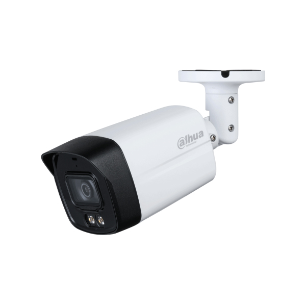 CAM DAHUA TUBO IP DUAL LIGHT 2MP 2.8MM IR 30M, LED 20M, POE AUD, DETECCION DE HUMANO, M+PL