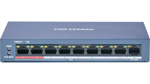 [DS-3E0109P-E/M] SWITCH POE DE 8 PUERTOS HIKVISION 