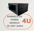 [TEC-007-6404] GABINETE DE PARED 4U 600X450MM VIDERIO-TECLAM 