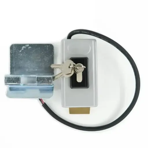 Cerradura 12V de cuña para piso para puertas batientes  que abren hacia adentro Motorline