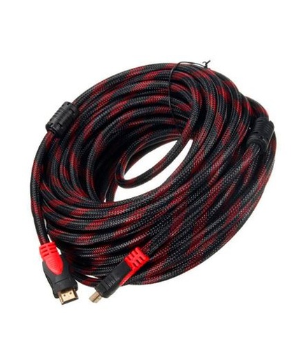 [LM22-10-46] CABLE HDMI 20M COLOR NEGRO CON ROJO